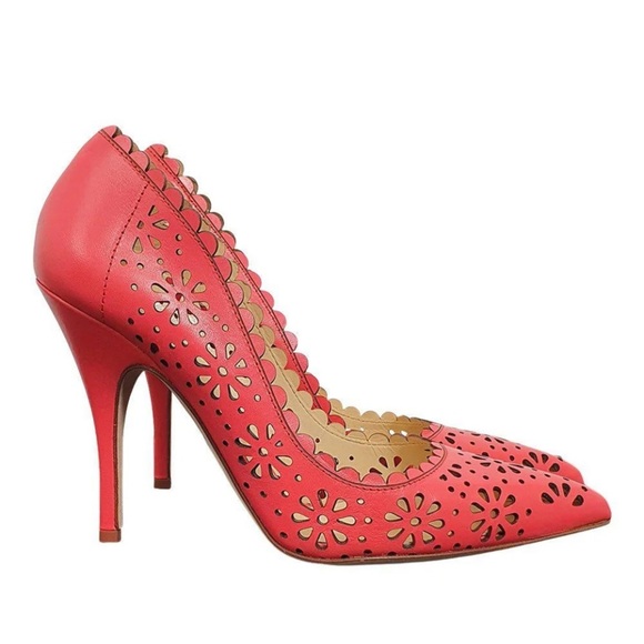 kate spade Shoes - KATE SPADE New York Pink Laser Cut Lana Geranium Heels host pick up